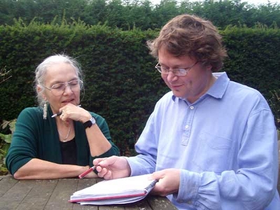 Debby working with an author